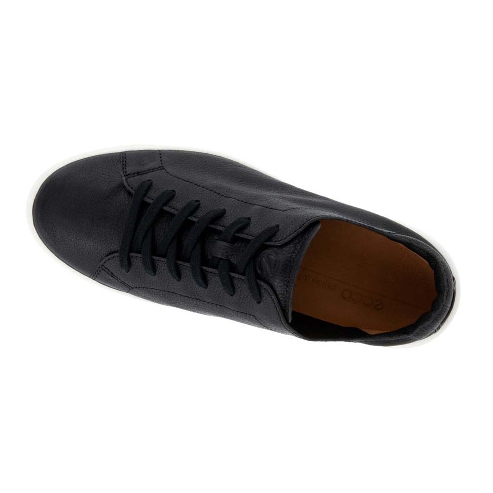 Men's Ecco Street Tray Retro 2.0 Sneakers Black | Canada 666VRW